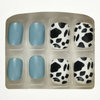 Imprimé léopard couleur bleue couverture complète appuyez sur les pointes des ongles