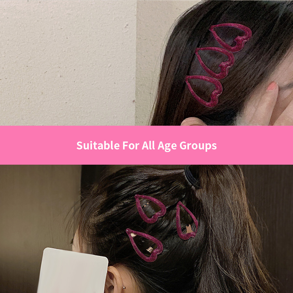 Accessoires pour cheveux en épingle à cheveux en forme de cœur avec clip BB en métal mignon