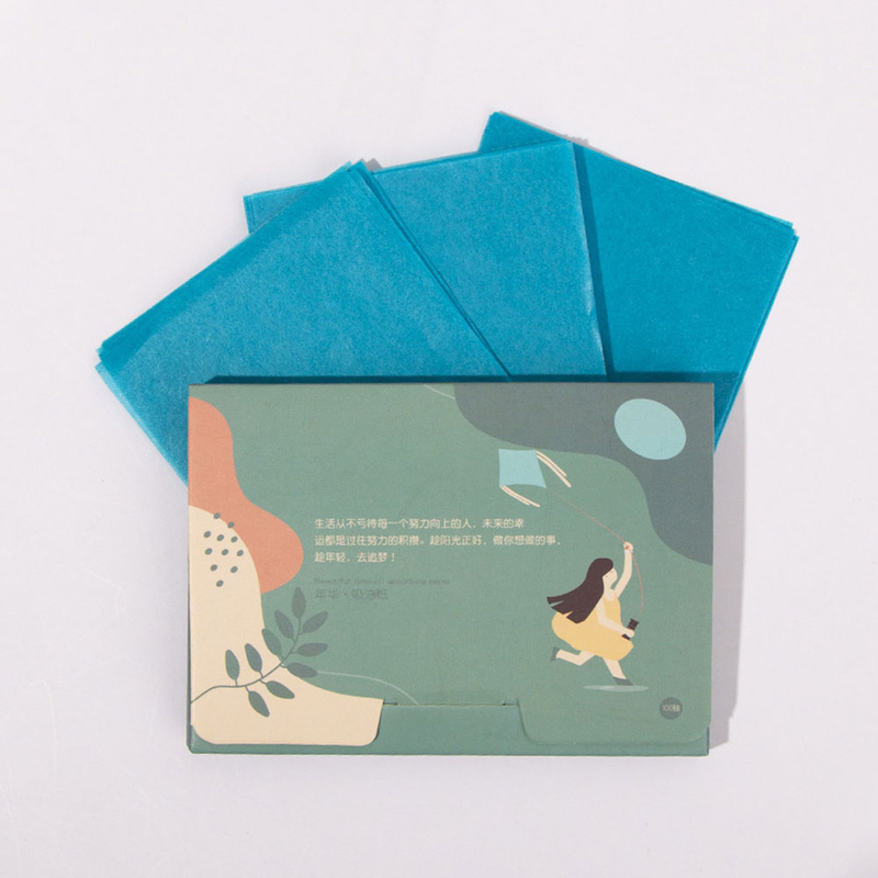 Feuilles absorbantes d'huile transparentes pour le visage