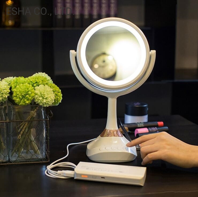 Miroir de bureau à LED Miroir de maquillage intelligent à angle réglable