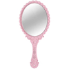 Miroir à main ovale décoratif rose